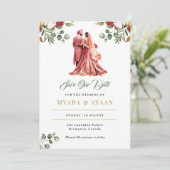 シーク教の結婚発表テンプレート（パンジャブ語） 招待状 (スタンド正面)