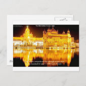 シーク教インドの黄金の寺院ギフト&ティー ポストカード (正面/裏面)