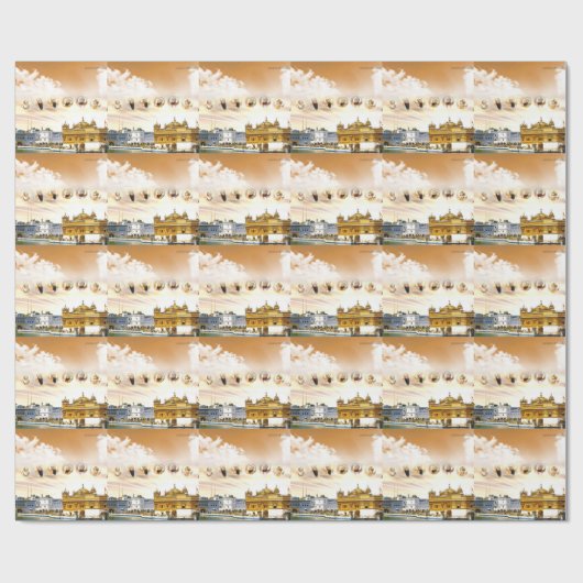 シーク教徒の教祖が付いている金寺院 ラッピングペーパー (フラット)