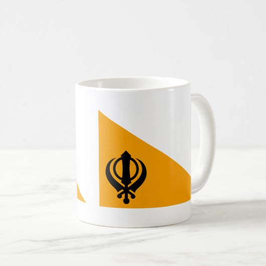 シーク教徒の旗 コーヒーマグカップ (正面右)