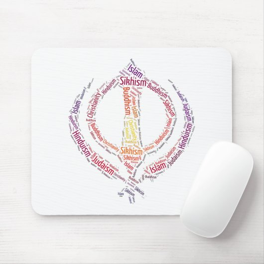 シーク教徒のkhandaの記号のユニークなデザイン マウスパッド (マウス)