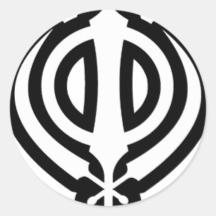 シーク教徒のKhanda Khalsaのシク教のパンジャブ人のデザイン ラウンドシール
