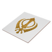 シーク教徒カンダのキラキラのシンボル タイル (側面)