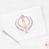 シーク教徒カンダ記号ユニークデザイン ラウンドシール (封筒)