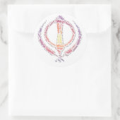 シーク教徒カンダ記号ユニークデザイン ラウンドシール (バッグ)