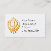 シーク教徒3.5インチx 2インチ 名刺 (正面)