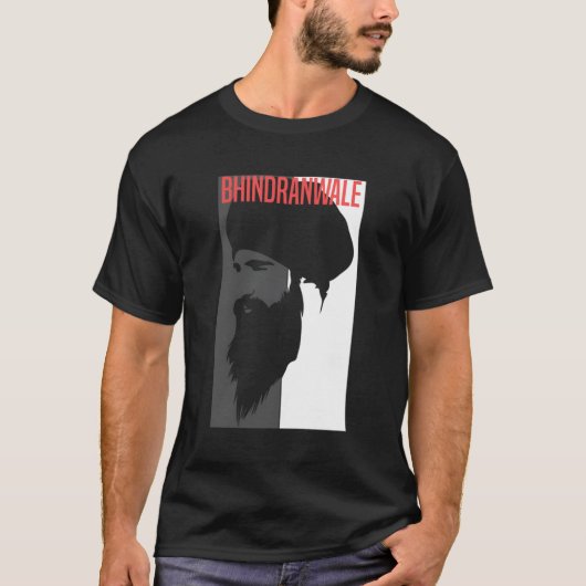 シーク教Bhindranwwale 1984シンパンジャビ Tシャツ (正面)