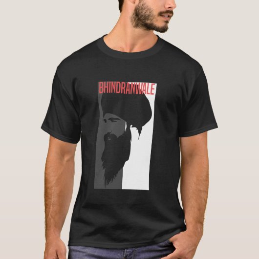 シーク教Bhindranwwale 1984シンパンジャビ Tシャツ (正面)