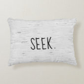 シーク文字オン樺の木ツリーアクセント枕 アクセントクッション (正面)
