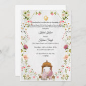 シーク結婚式招待状アナンドカラジ招待状 招待状 (正面/裏面)