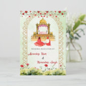 シーク結婚式招待状カードシーク式結婚式の招待 招待状 (スタンド正面)