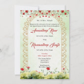 シーク結婚式招待状カードシーク式結婚式の招待 招待状 (裏面)