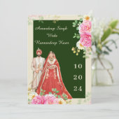 シーク結婚式招待状パンジャビ結婚式の招待 招待状 (スタンド正面)
