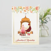 シーク結婚式招待状パンジャビ結婚式招待状 招待状 (スタンド正面)