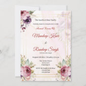 シーク結婚式招待状パンジャビ結婚式招待状 招待状 (裏面)