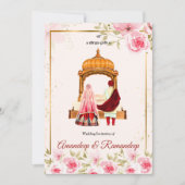 シーク結婚式招待状パンジャビ結婚式招待状 招待状 (正面)