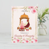 シーク結婚式招待状パンジャビ結婚式招待状 招待状 (スタンド正面)