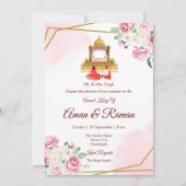 シーク結婚式招待状パンジャビ結婚式招待状 招待状 (正面)