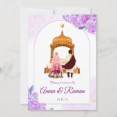 シーク結婚式招待状パンジャビ結婚式招待状 招待状 (正面)