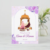 シーク結婚式招待状パンジャビ結婚式招待状 招待状 (スタンド正面)