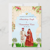 シーク結婚式招待状結婚シークのカード 招待状 (正面)