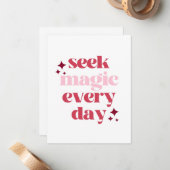 シーク魔法 | 感動的引用文 ノートカード (正面/裏面インサイチュ)