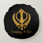 シーク・カンダ「Fearless & Free」 ラウンドクッション (正面)