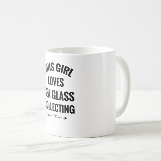 シーグラスが贈り物を集める|シーグラスコレクター コーヒーマグカップ (正面右)