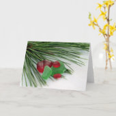 シーグラスと松針 カード (黄色い花)