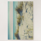 シーグラスと砂の砂丘オンビーチ ジグソーパズル (縦)