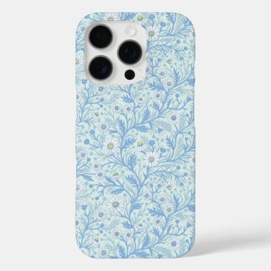 シーグラスに白と青のデイジー Case-Mate iPhoneケース (裏面)