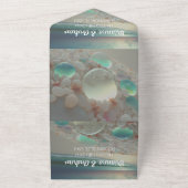 シーグラスショアーズビーチウェディング オールインワン招待状 (外側)