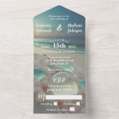 シーグラスショアーズビーチウェディング オールインワン招待状 (内側)