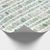 シーグラスストライプ ラッピングペーパー (角)