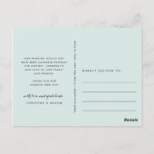 シーグラスストライプ |結婚さんの写真 ポストカード (裏面)