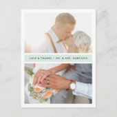 シーグラスストライプ |結婚さんの写真 ポストカード (正面)