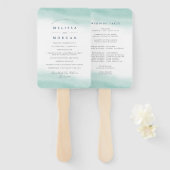 シーグラスタイズ結婚式 プログラム ハンドファン (正面&裏面)