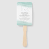 シーグラスタイズ結婚式 プログラム ハンドファン (正面)