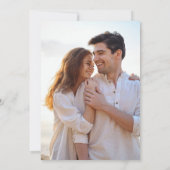 シーグラスタイドエレガントシンプルズ海岸水色 セーブザデート (裏面)