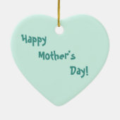 シーグラスハートマザーズデイオーナメント セラミックオーナメント (裏面)