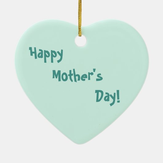 シーグラスハートマザーズデイオーナメント セラミックオーナメント (裏面)