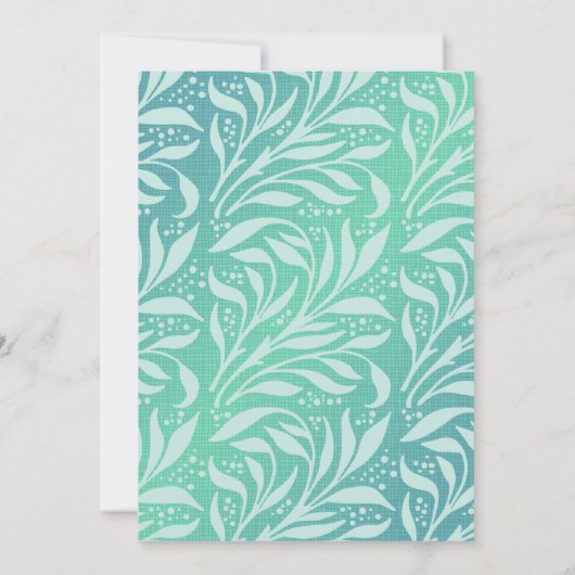 シーグラスビーチ結婚式披露宴メニュー 招待状 (裏面)