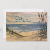 シーグラスフラットノートカード サンキューカード (正面)