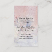 シーグラスマーブルスパークルバラ金ゴールド水彩 名刺 (裏面)