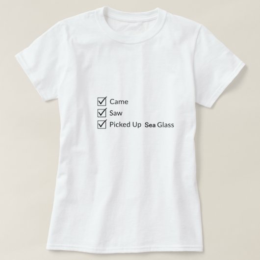 シーグラス拾った - 女性用Tシャツ Tシャツ (デザイン正面)