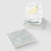 シーグラス水彩大理石コースター ストーンコースター (横)