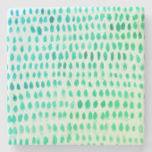 シーグラス水彩大理石コースター ストーンコースター (正面)