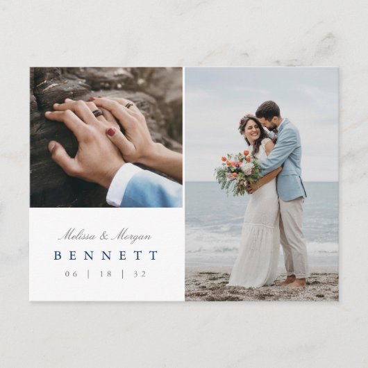 シーグラス沿岸の水の色結婚は感謝する ポストカード (正面)