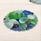 シーグラス紙コースター ペーパーコースター (アングル)