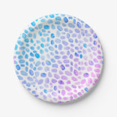 シーグラス絵画ズビーチマーメイド紙プレート ペーパープレート (正面)